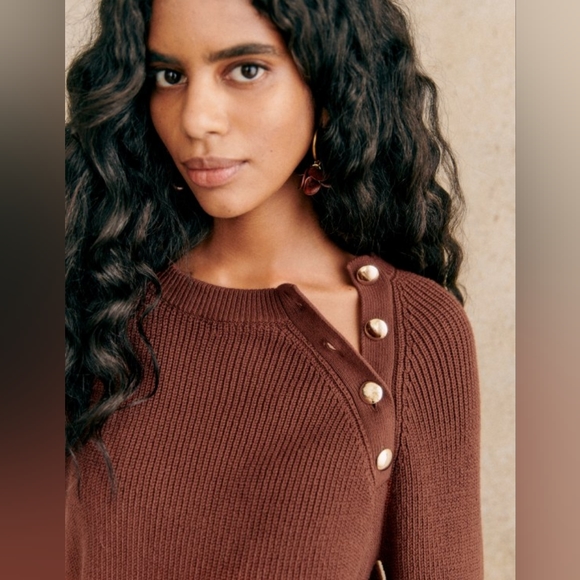 NWOT Sezane Gary Jumper in caramel, Size Small - Picture 3 of 6